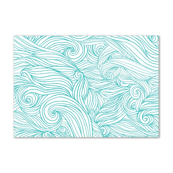 Cuadro metacrilato horizontal Ondas azules