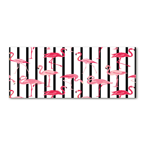 Cuadro metacrilato horizontal flamencos rayados