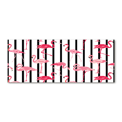 Cuadro metacrilato horizontal flamencos rayados