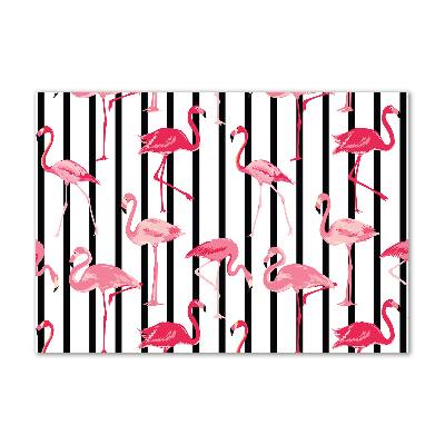 Cuadro metacrilato horizontal flamencos rayados