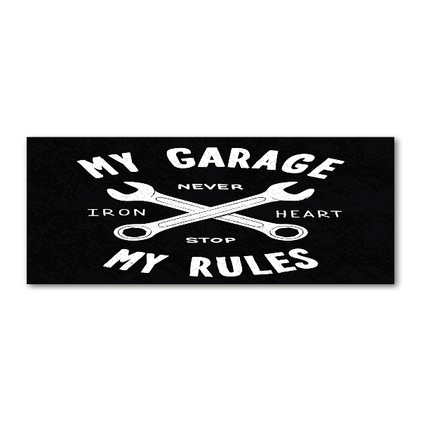 Cuadro metacrilato horizontal Mi garaje