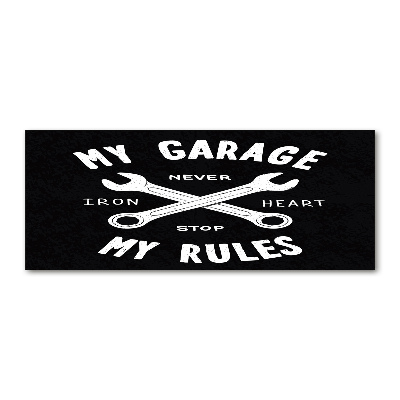 Cuadro metacrilato horizontal Mi garaje