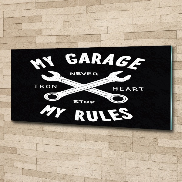 Cuadro metacrilato horizontal Mi garaje