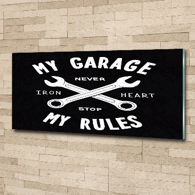 Cuadro metacrilato horizontal Mi garaje