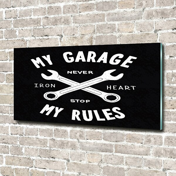 Cuadro metacrilato horizontal Mi garaje