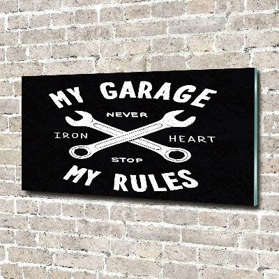 Cuadro metacrilato horizontal Mi garaje