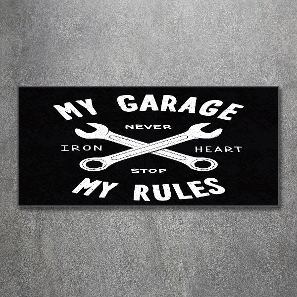 Cuadro metacrilato horizontal Mi garaje