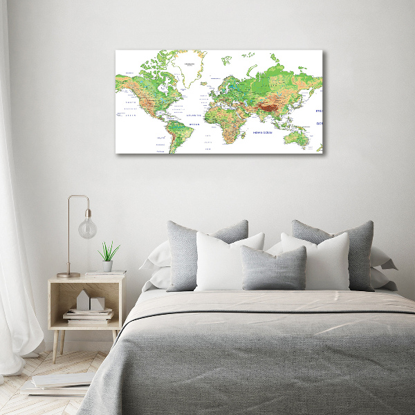 Pintura en acrílico horizontal Mapa del mundo