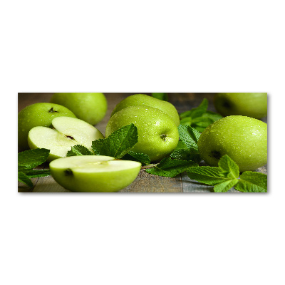 Pintura en acrílico horizontal manzanas verdes