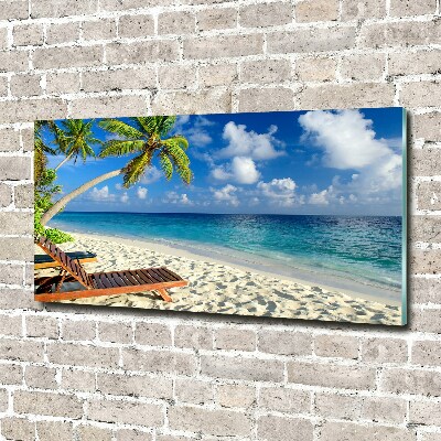 Cuadro metacrilato horizontal Playa tropical