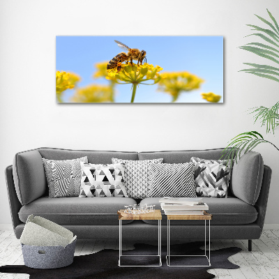 Cuadro metacrilato horizontal Una abeja en una flor