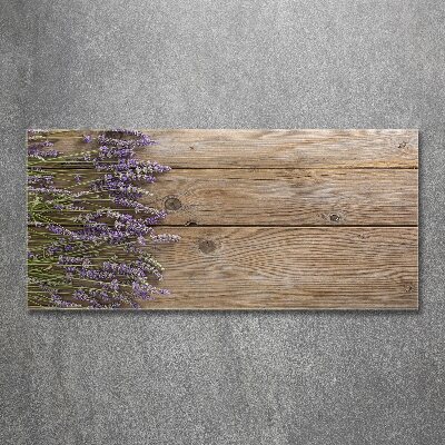 Pintura en acrílico horizontal Lavanda sobre madera