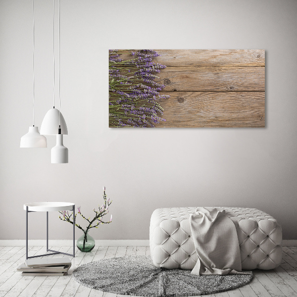Pintura en acrílico horizontal Lavanda sobre madera