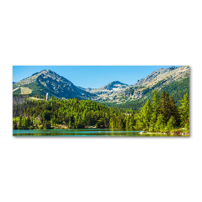 Foto obraz szkło akryl Jezioro w górach