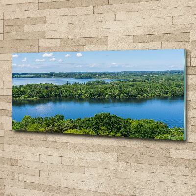 Foto en metacrilato horizontal Bosque junto al lago