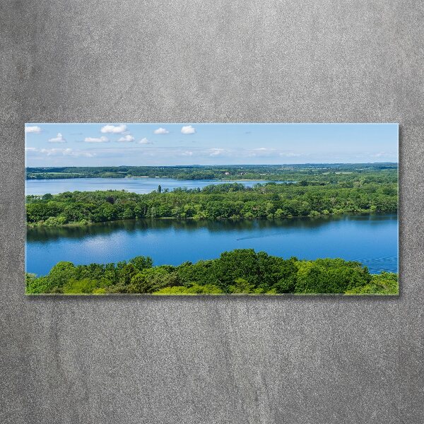 Foto en metacrilato horizontal Bosque junto al lago