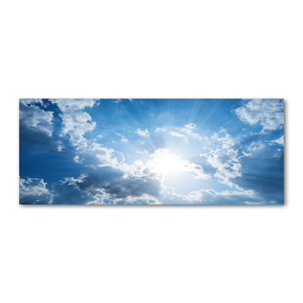 Pintura en acrílico horizontal Nubes en el cielo