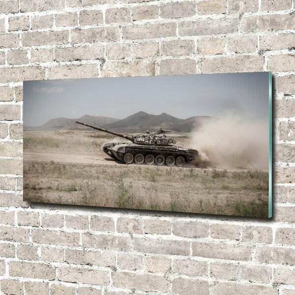 Foto en metacrilato horizontal Tanque en el desierto