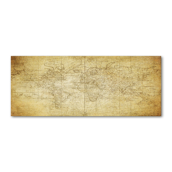 Cuadro acrílico horizontal Mapa del viejo mundo