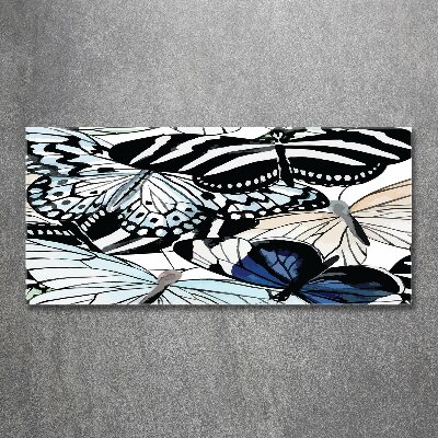 Cuadro metacrilato horizontal Mariposas y flores