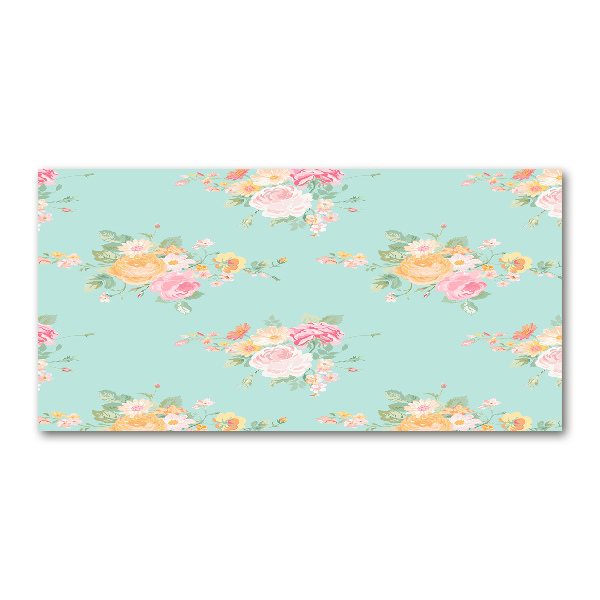 Cuadro metacrilato horizontal Patrón floral