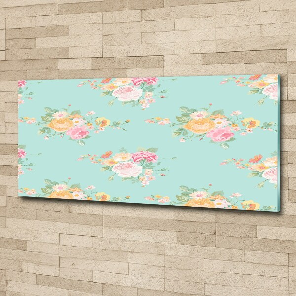 Cuadro metacrilato horizontal Patrón floral