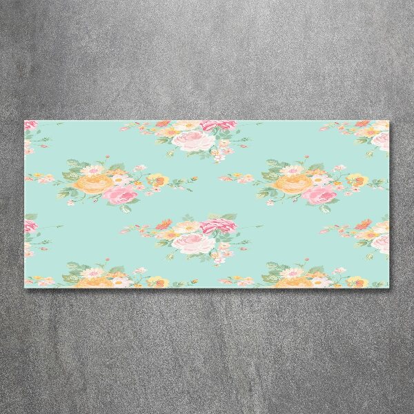 Cuadro metacrilato horizontal Patrón floral