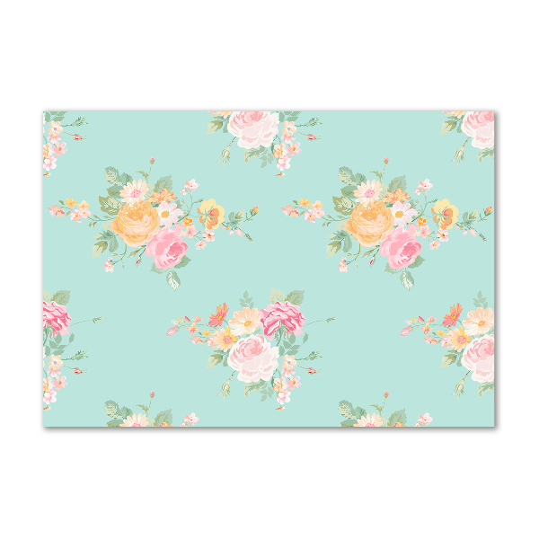 Cuadro metacrilato horizontal Patrón floral