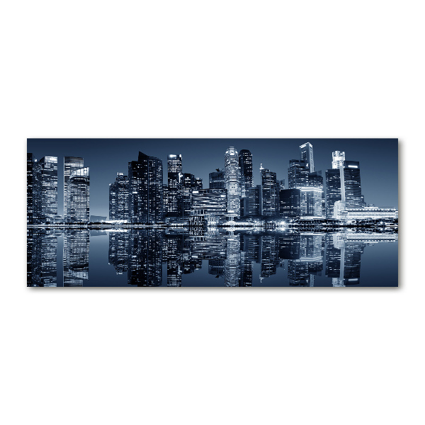 Foto obraz szkło akryl Singapur nocą