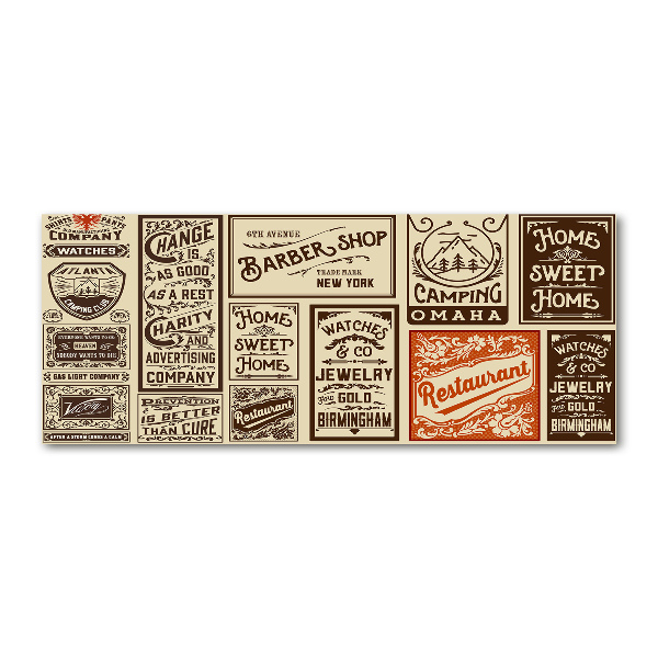 Foto obraz akryl Reklamy i etykiety