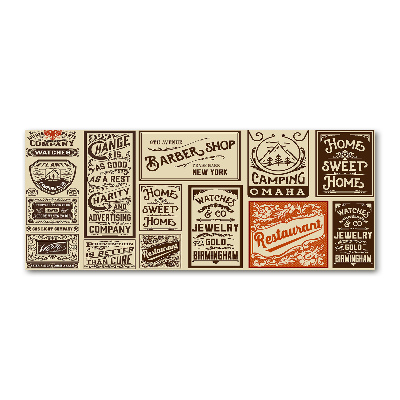 Foto obraz akryl Reklamy i etykiety