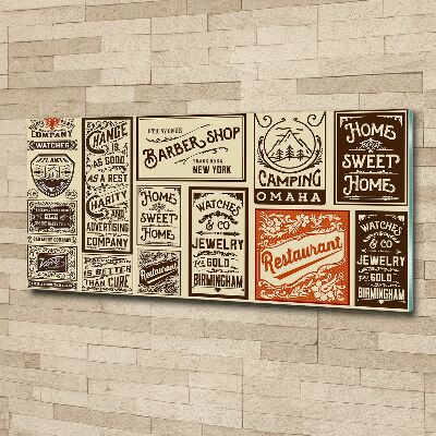 Cuadro acrílico horizontal Anuncios y etiquetas