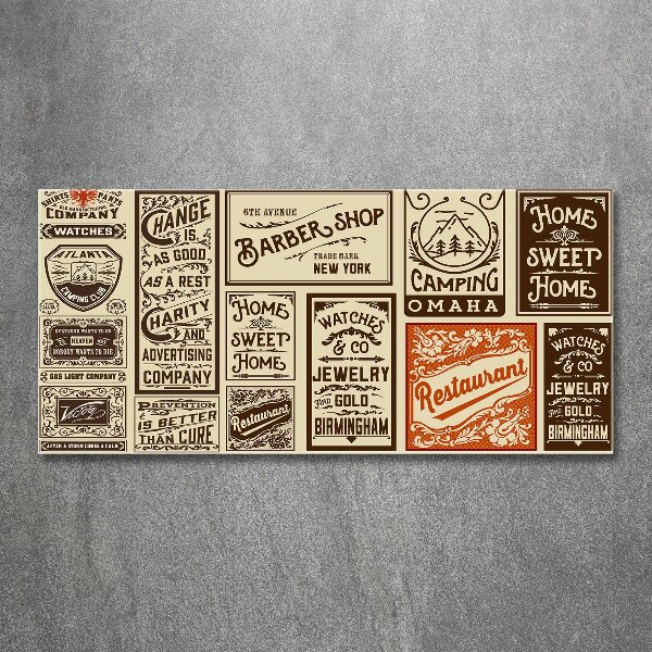 Cuadro acrílico horizontal Anuncios y etiquetas