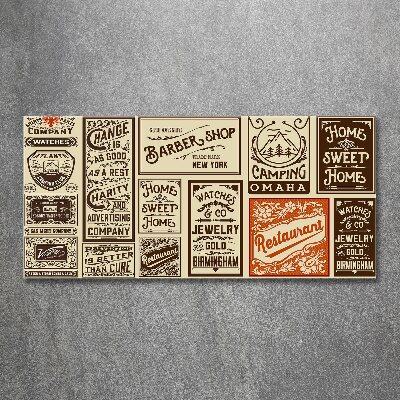 Cuadro acrílico horizontal Anuncios y etiquetas