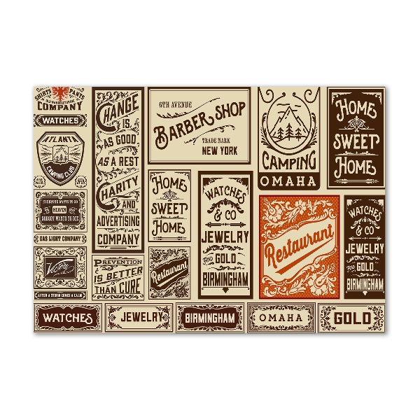 Cuadro acrílico horizontal Anuncios y etiquetas