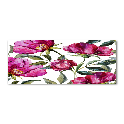 Foto en metacrilato horizontal Peonías rosas