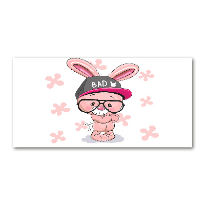 Obraz zdjęcie szkło akryl Królik w czapce