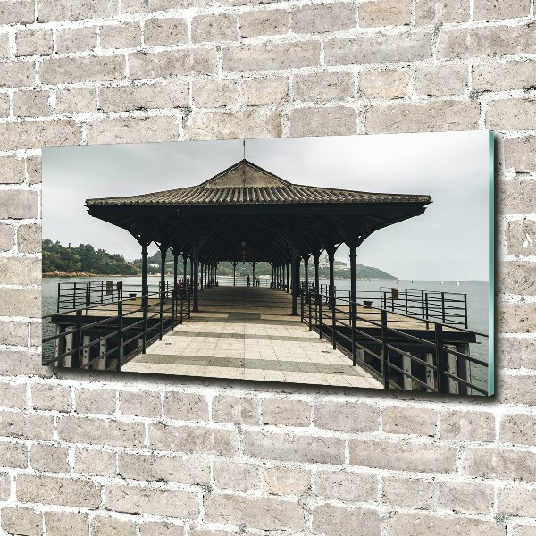 Foto en metacrilato horizontal Muelle de Hong Kong