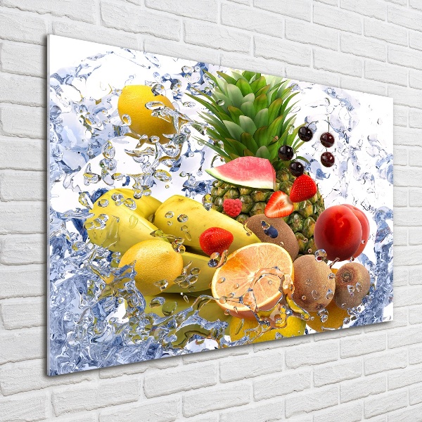 Cuadro metacrilato horizontal Fruta y agua