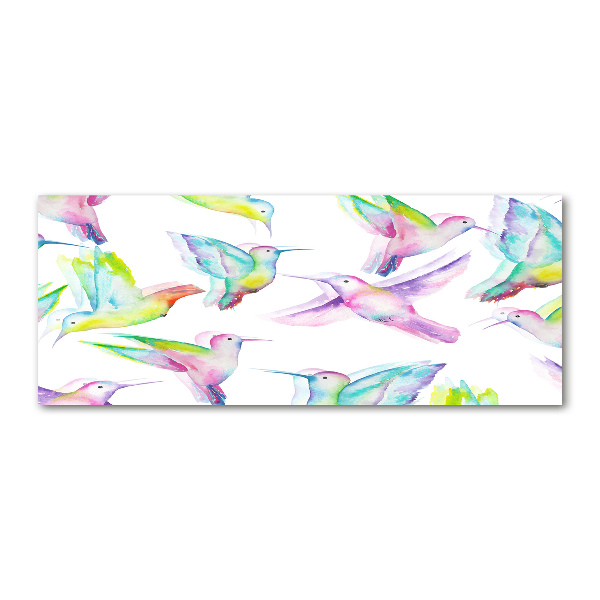 Pintura en acrílico horizontal Colibríes