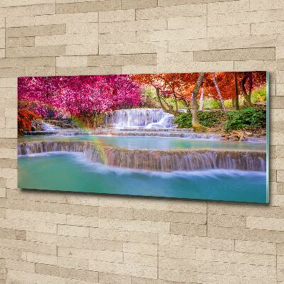 Foto en metacrilato horizontal Cascada en el bosque