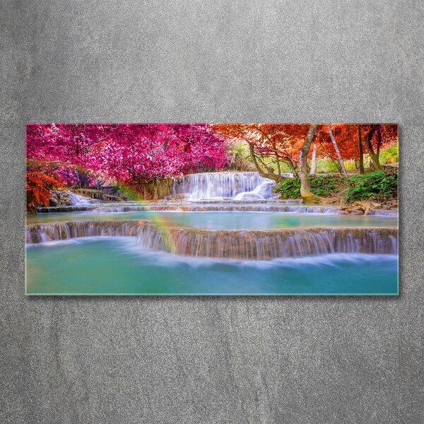 Foto en metacrilato horizontal Cascada en el bosque