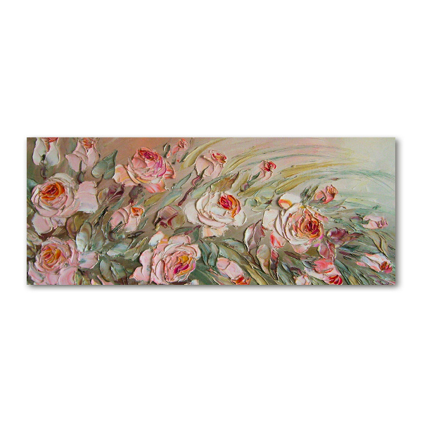 Pintura en acrílico horizontal Rosas