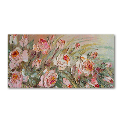 Pintura en acrílico horizontal Rosas