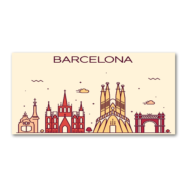 Pintura en acrílico horizontal La inscripción Barcelona