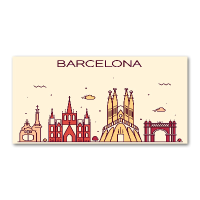 Pintura en acrílico horizontal La inscripción Barcelona