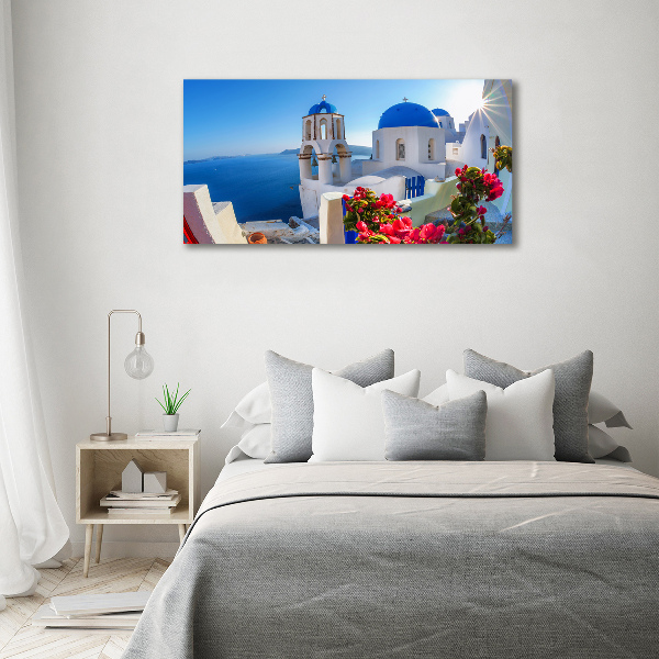 Cuadro metacrilato horizontal Santorini Grecia