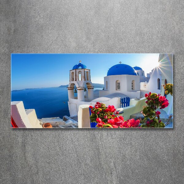 Cuadro metacrilato horizontal Santorini Grecia