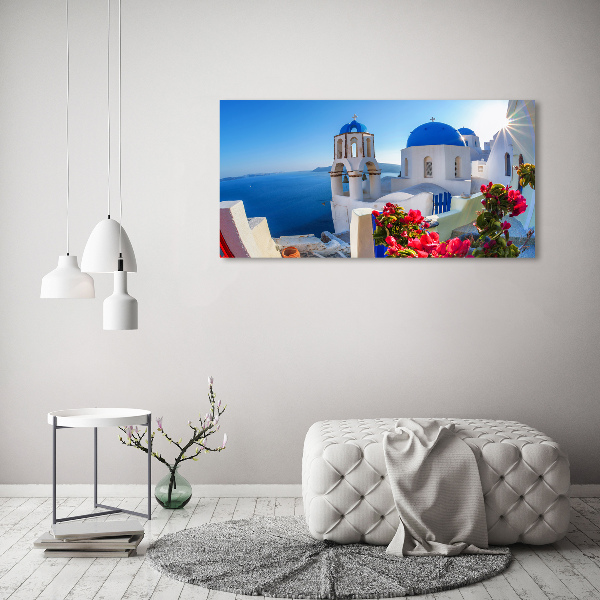Cuadro metacrilato horizontal Santorini Grecia