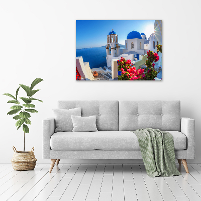 Cuadro metacrilato horizontal Santorini Grecia